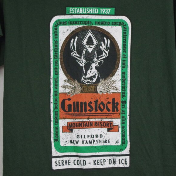 Gunstock Ski Mountain Jager Themed Shirt Large - Picture 3 of 4